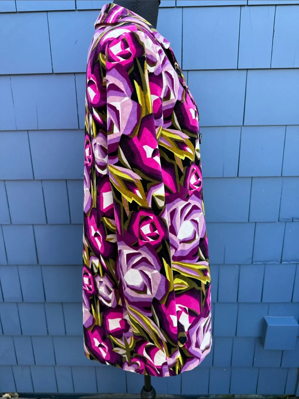Missoni for Target Purple Pink Floral Double-Breasted Coat XL - Picture 5 of 11